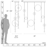 Abacus 7-Light Double Linear LED Pendant