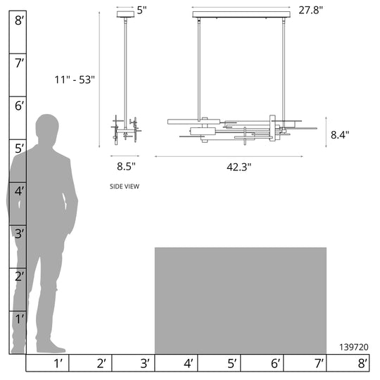 Planar Large LED Pendant