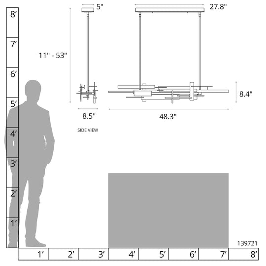 Planar LED Pendant with Accent