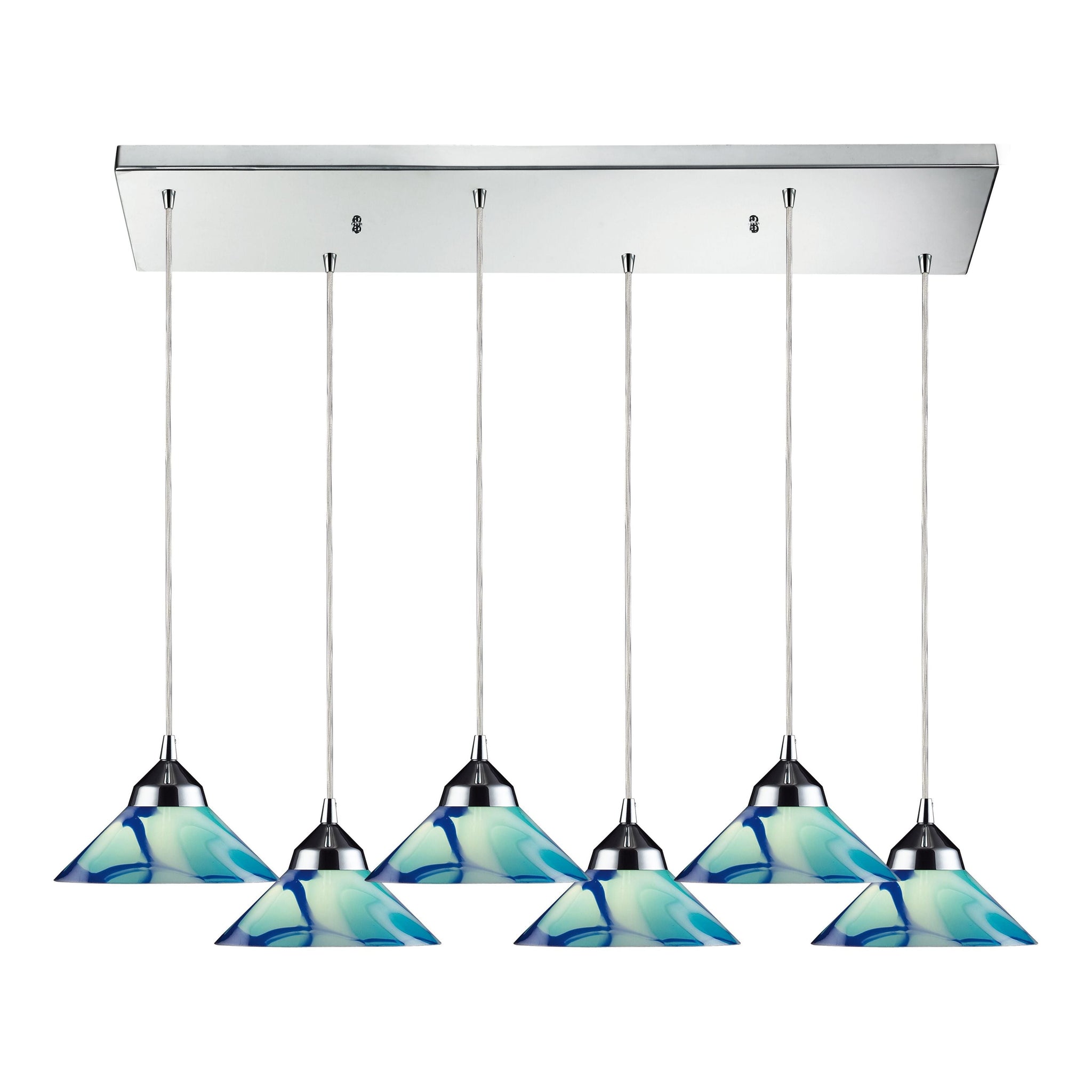 Refraction 30" Wide 6-Light Pendant