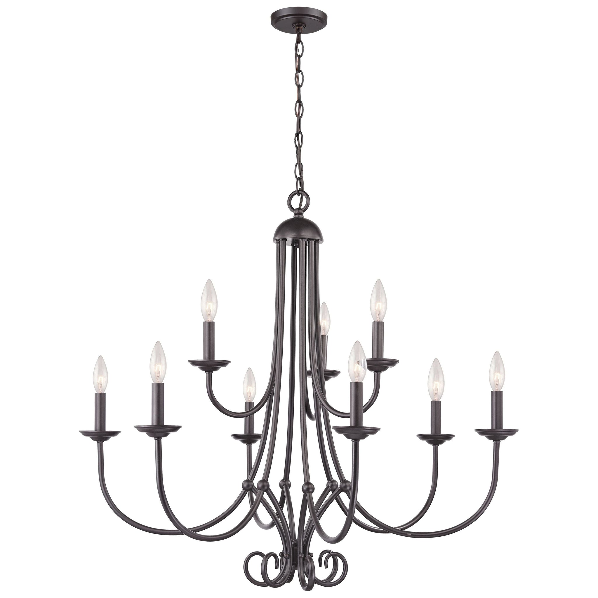 Williamsport 34" Wide 9-Light Chandelier