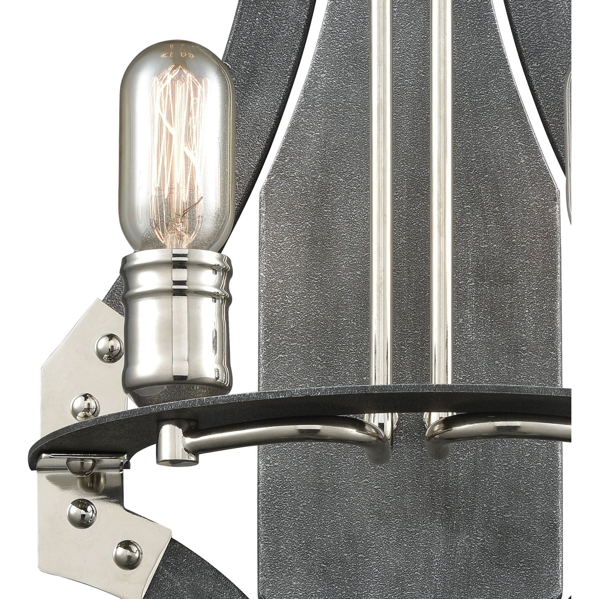 Riveted Plate 20" High 2-Light Sconce
