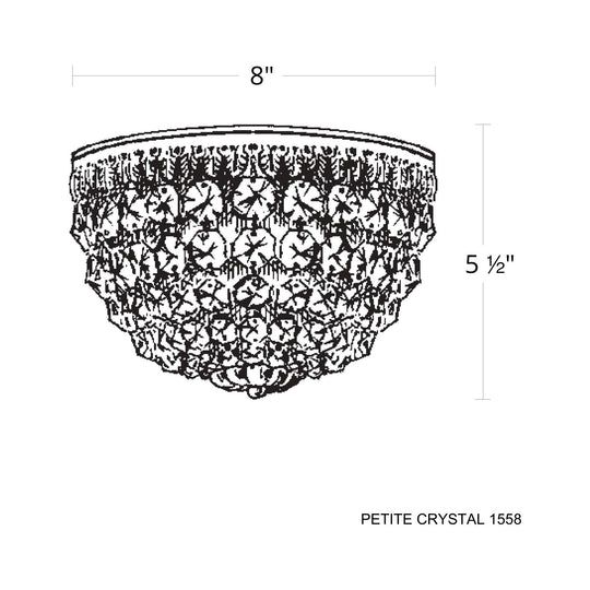 Petit Crystal 3-Light Flush Mount