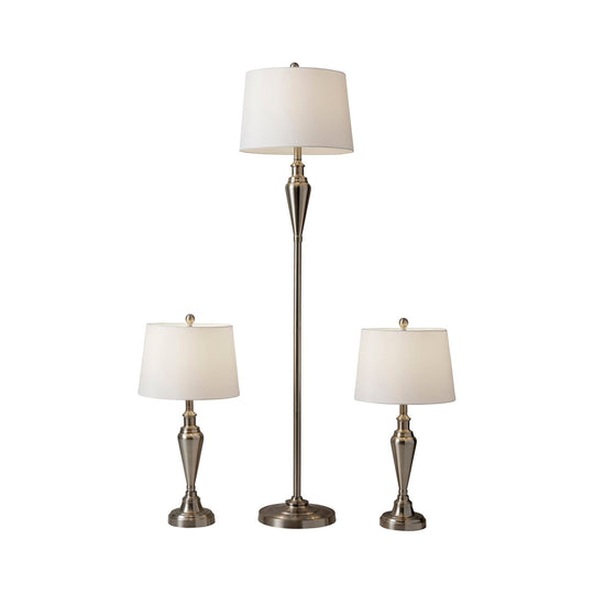 Glendale 3 Piece Floor and Table Lamp Set