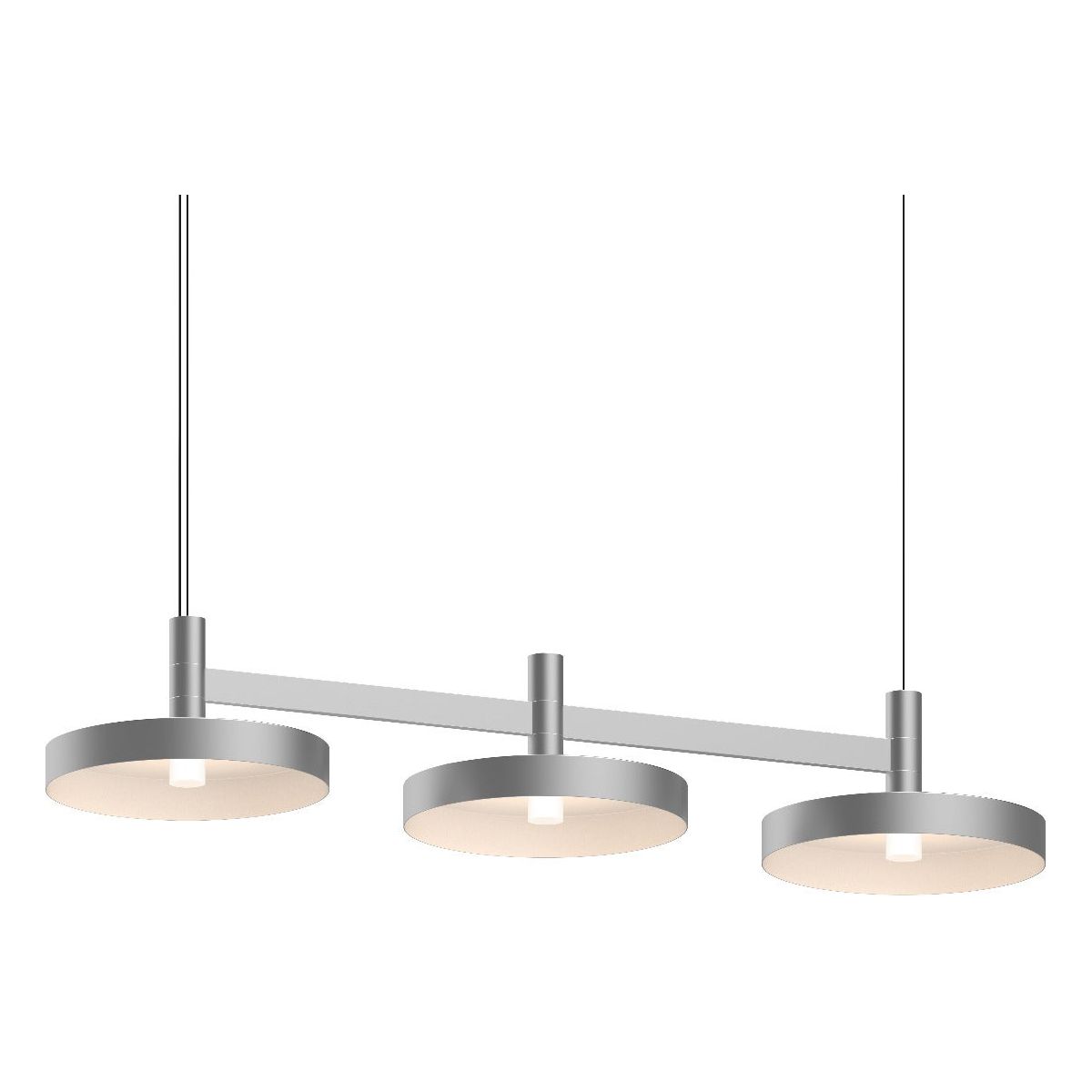 Systema Staccato 3-Light Linear Pendant with Pan Shades