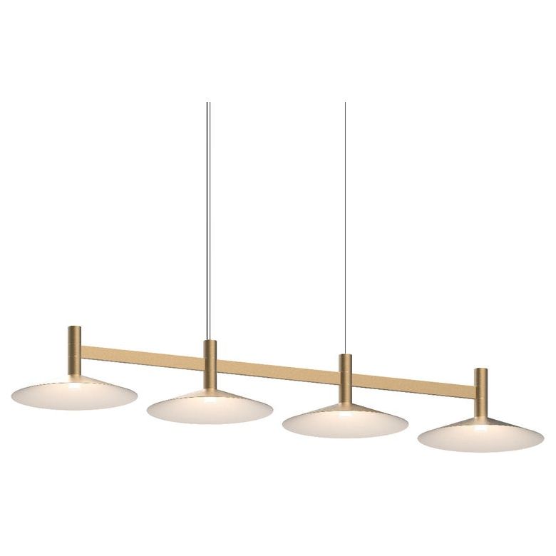 Systema Staccato 4-Light Linear Pendant with Shallow Cone Shades