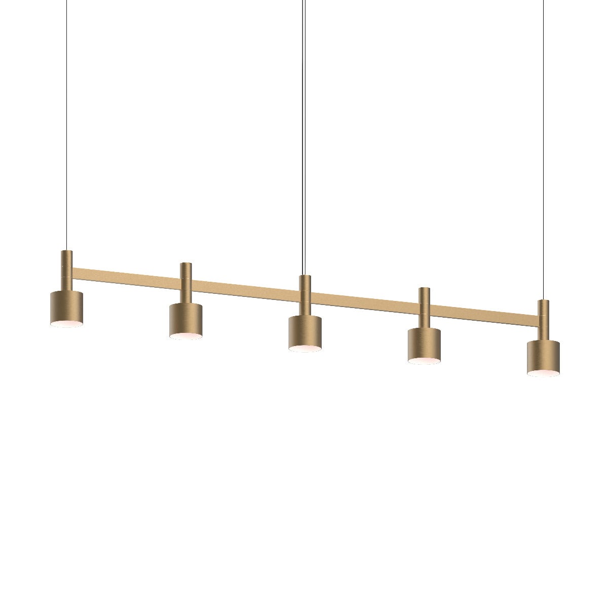 Systema Staccato 5-Light Linear Pendant with Drum Shades