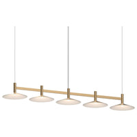 Systema Staccato 5-Light Linear Pendant with Shallow Cone Shades