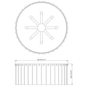 Glacier 8-Light Flush Mount