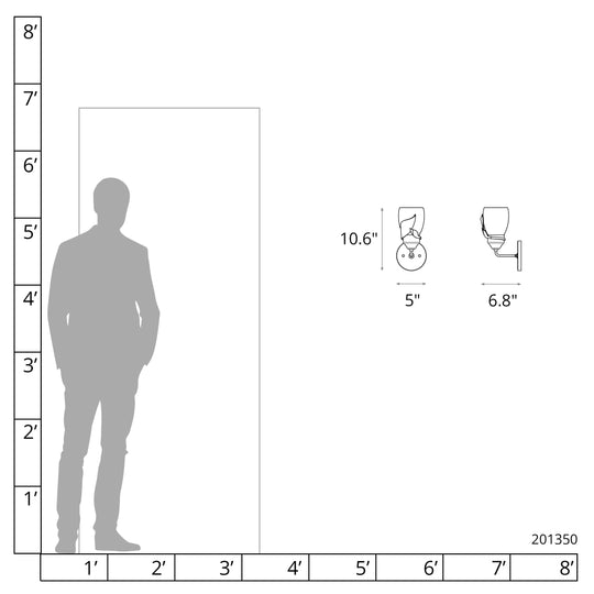 Lapas 1-Light Bath Sconce