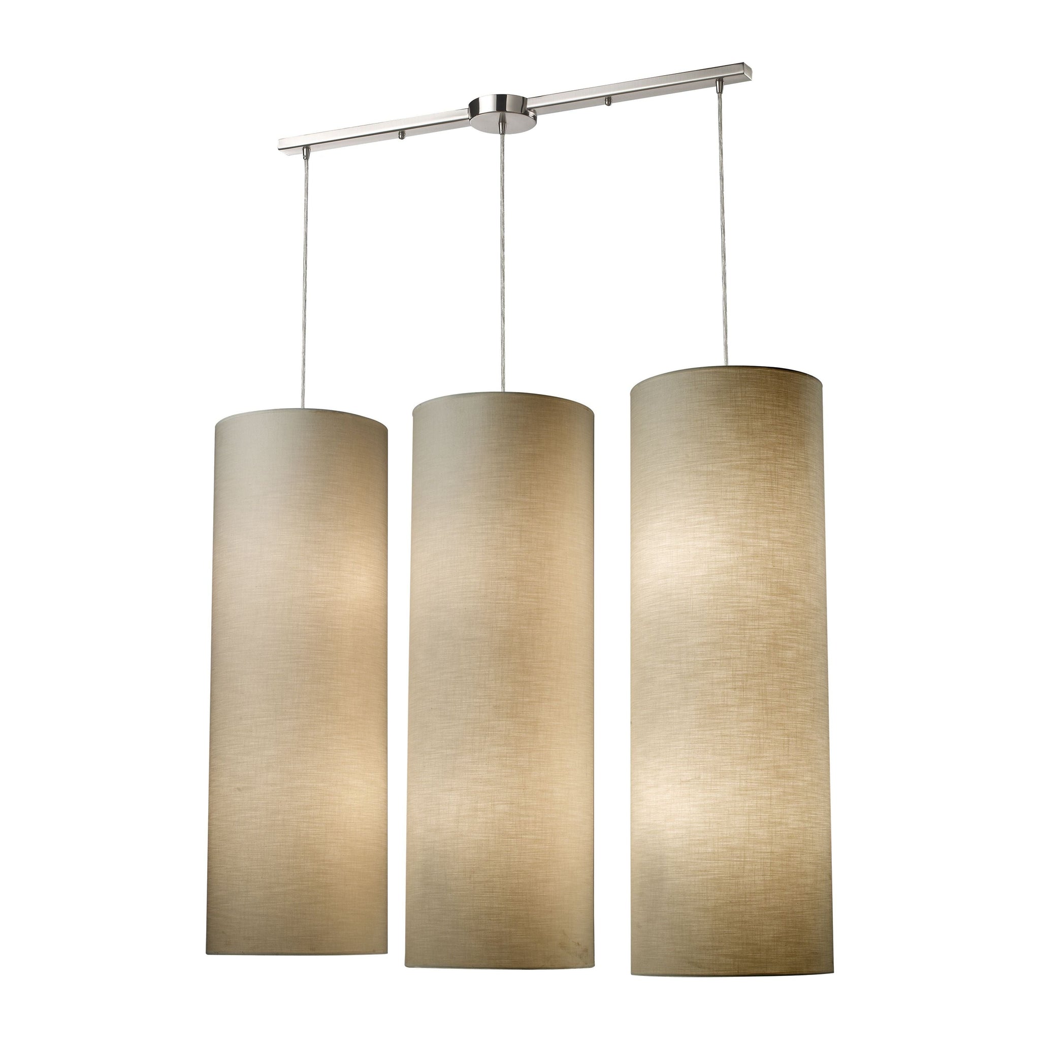 Fabric Cylinders 43" Wide 12-Light Pendant