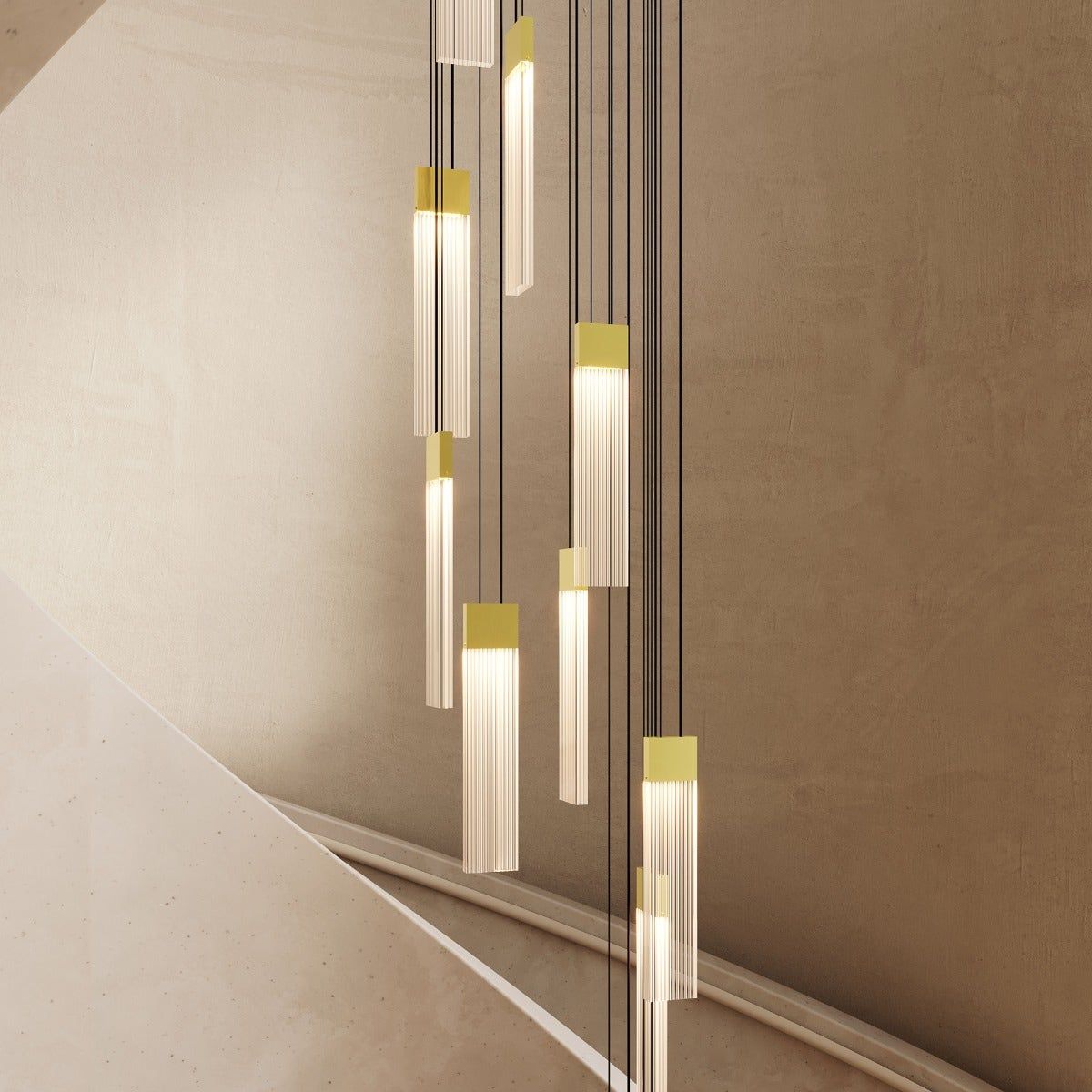 V Panels 3-Light Thin Pendant