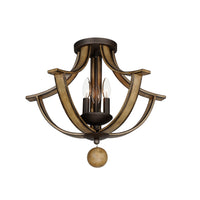 Basque 3-Light Semi-Flush Mount
