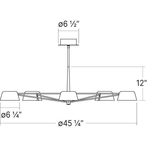 Ray 5-Light Round Chandelier