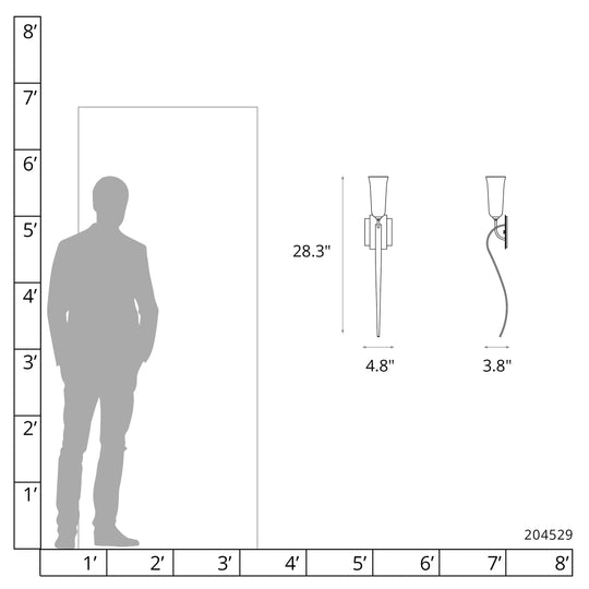 Sweeping Taper ADA Sconce