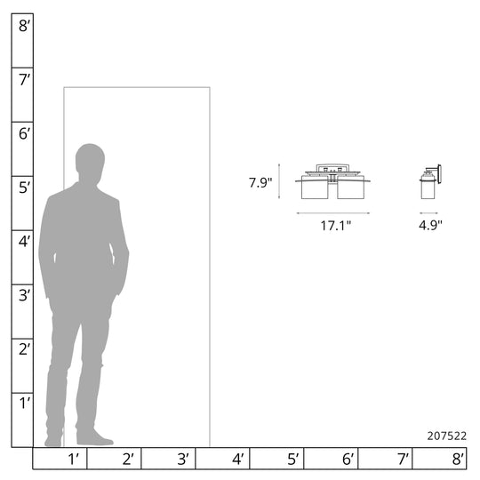 Arc Ellipse 2-Light Sconce