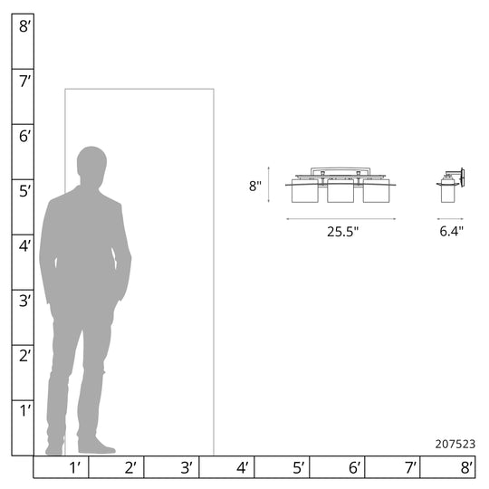Arc Ellipse 3-Light Sconce