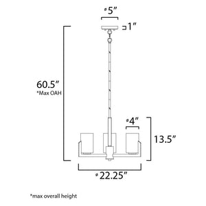 Dart 3-Light Chandelier