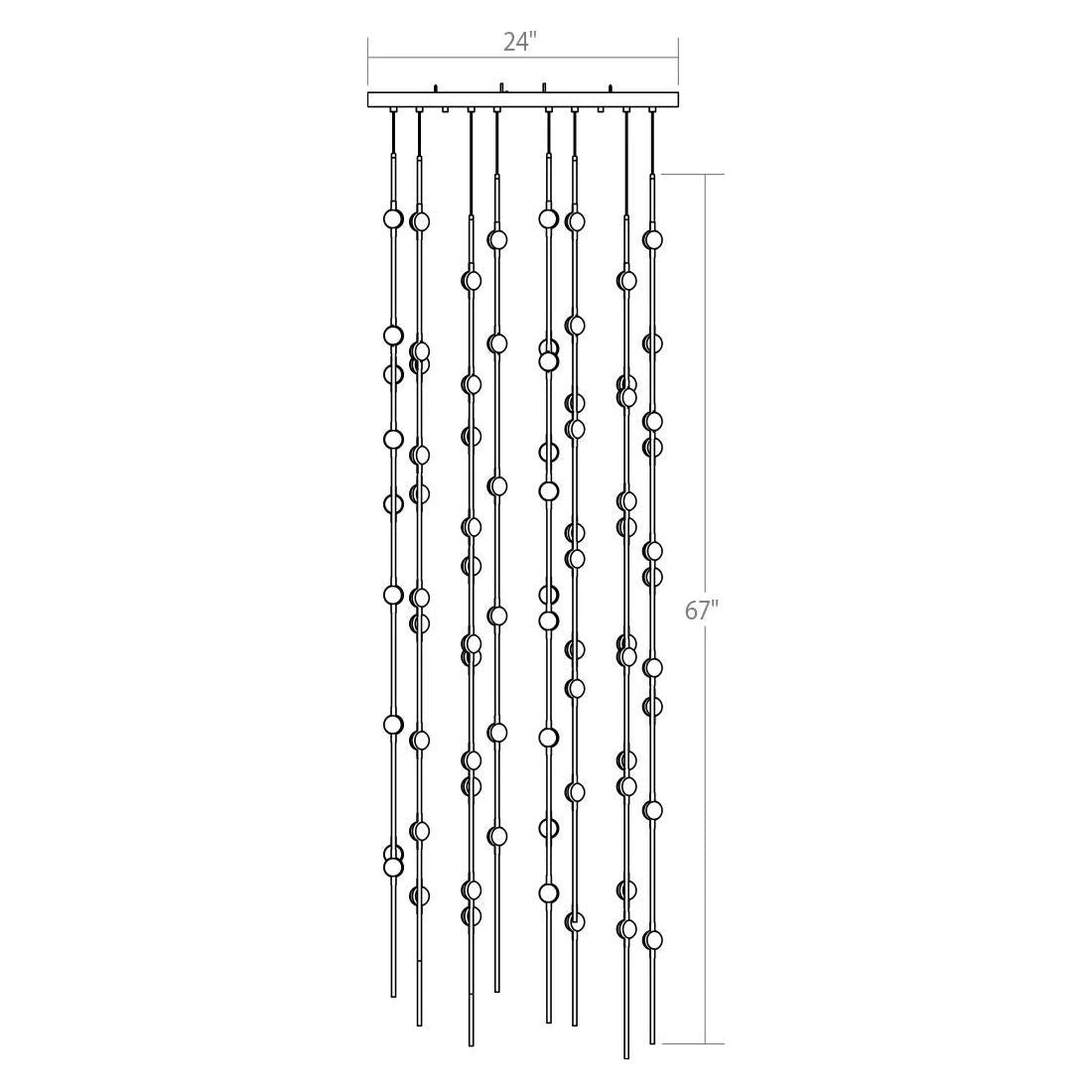 Constellation Andromeda 24" Square LED Pendant (with 20' Cords)