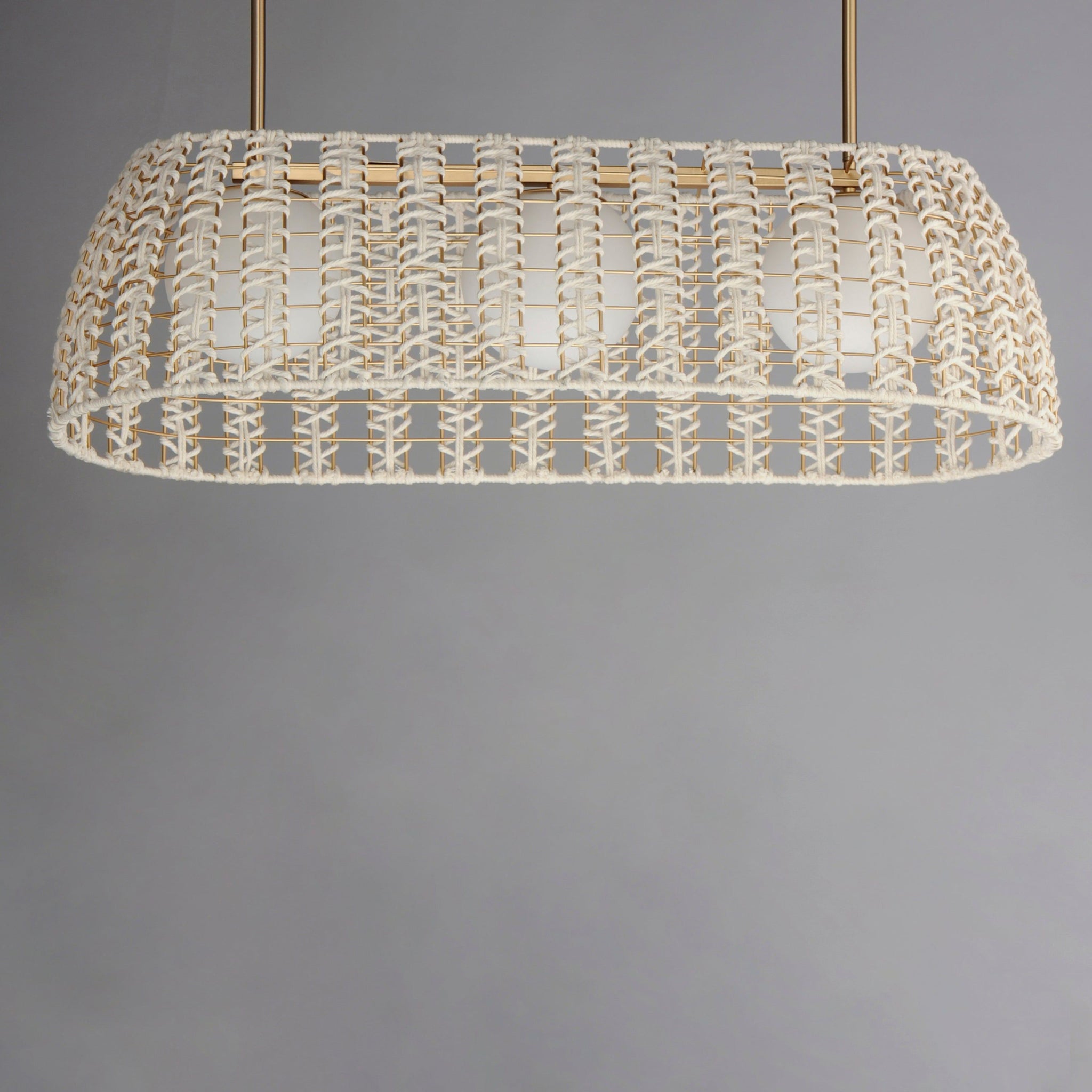 Macrame 3-Light Linear Pendant