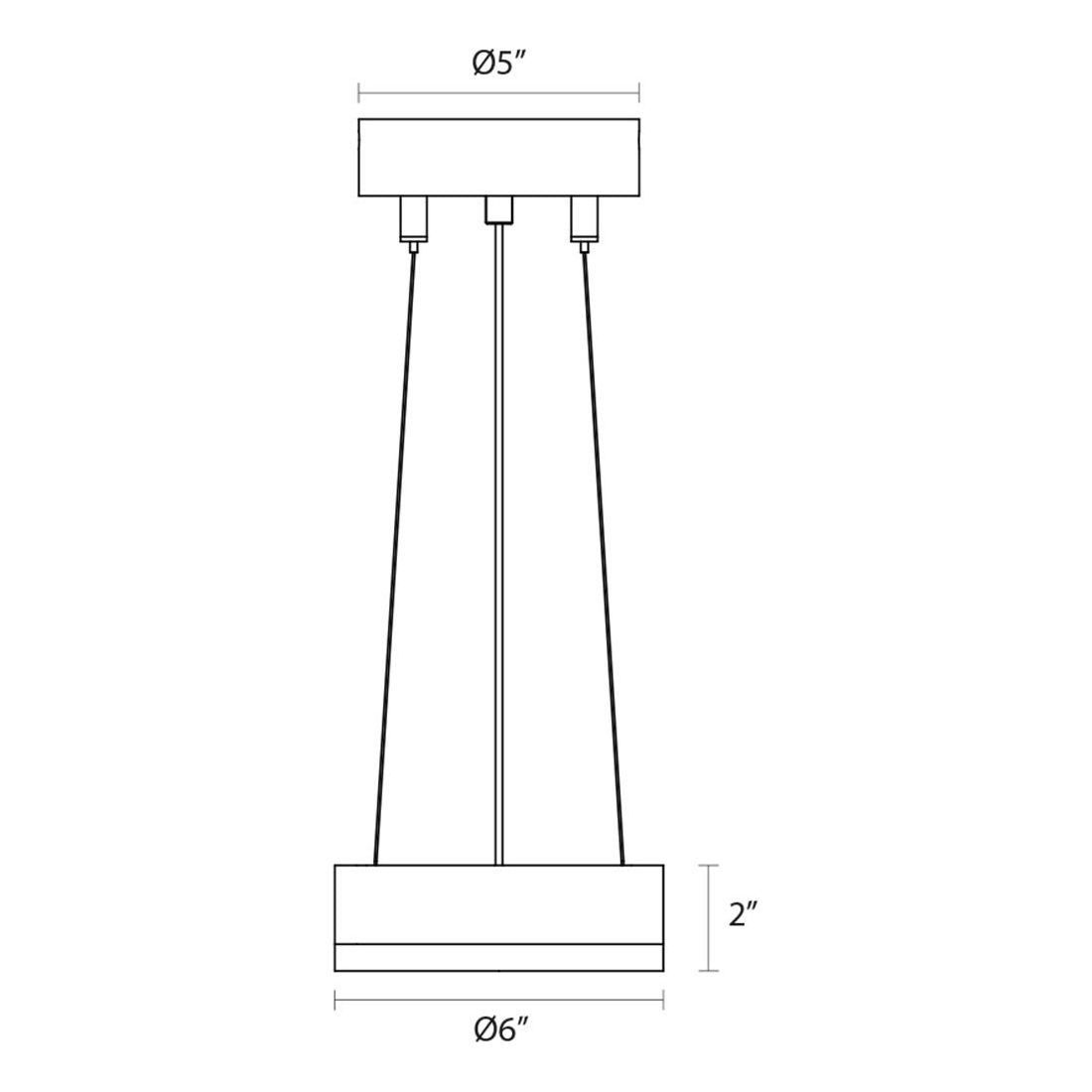 Corona 6" LED Ring Pendant (with 20' Cord)