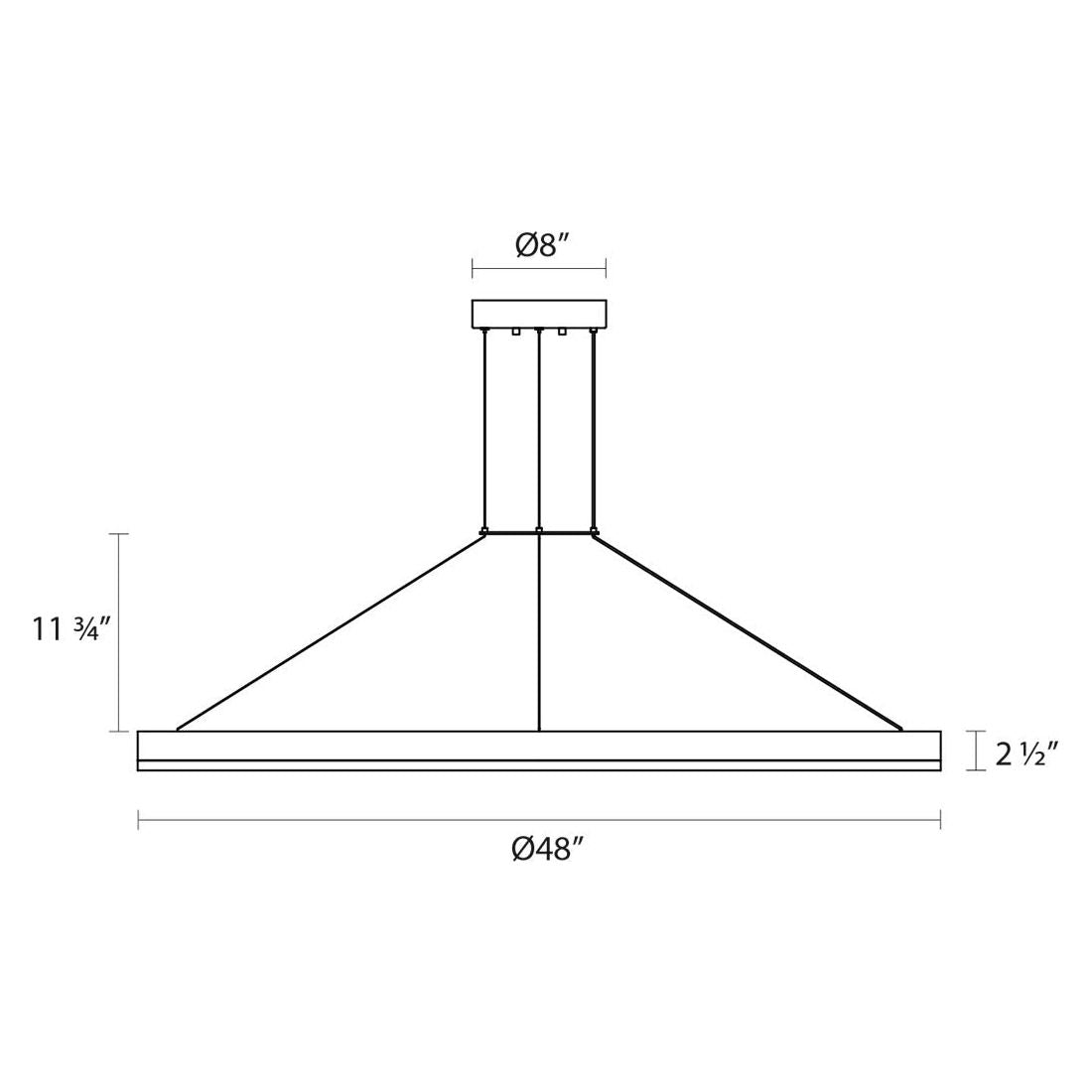 Corona 48" LED Ring Pendant (with 20' Cord)