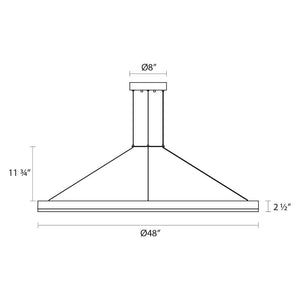 Corona 48" LED Ring Pendant (with 20' Cord)