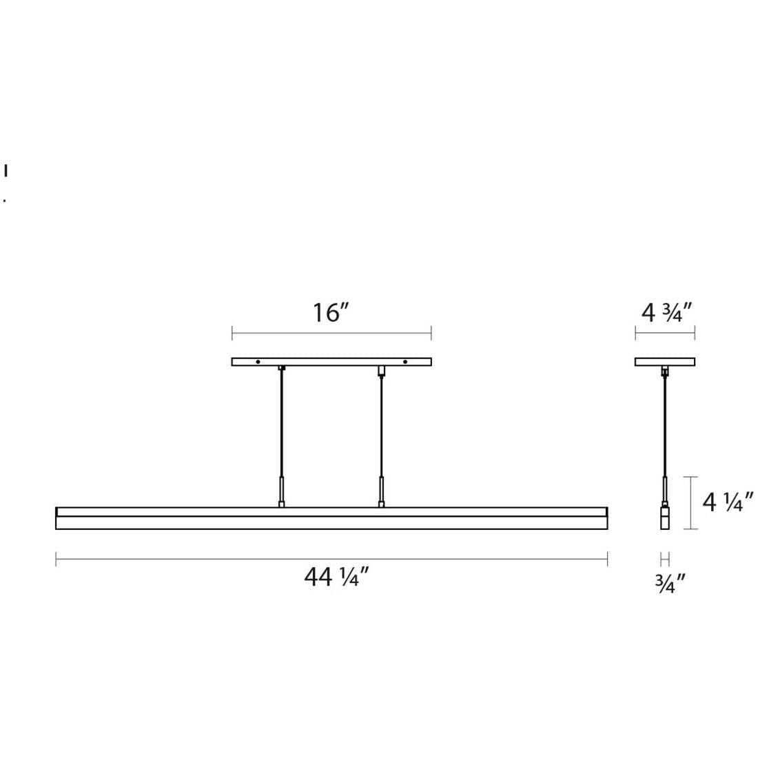 Stiletto 44" LED Pendant (with 20' Cord)