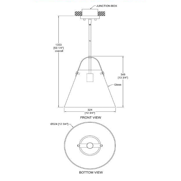 Cosmo 1-Light 13" Pendant