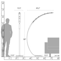 Glissade LED Arc Floor Lamp