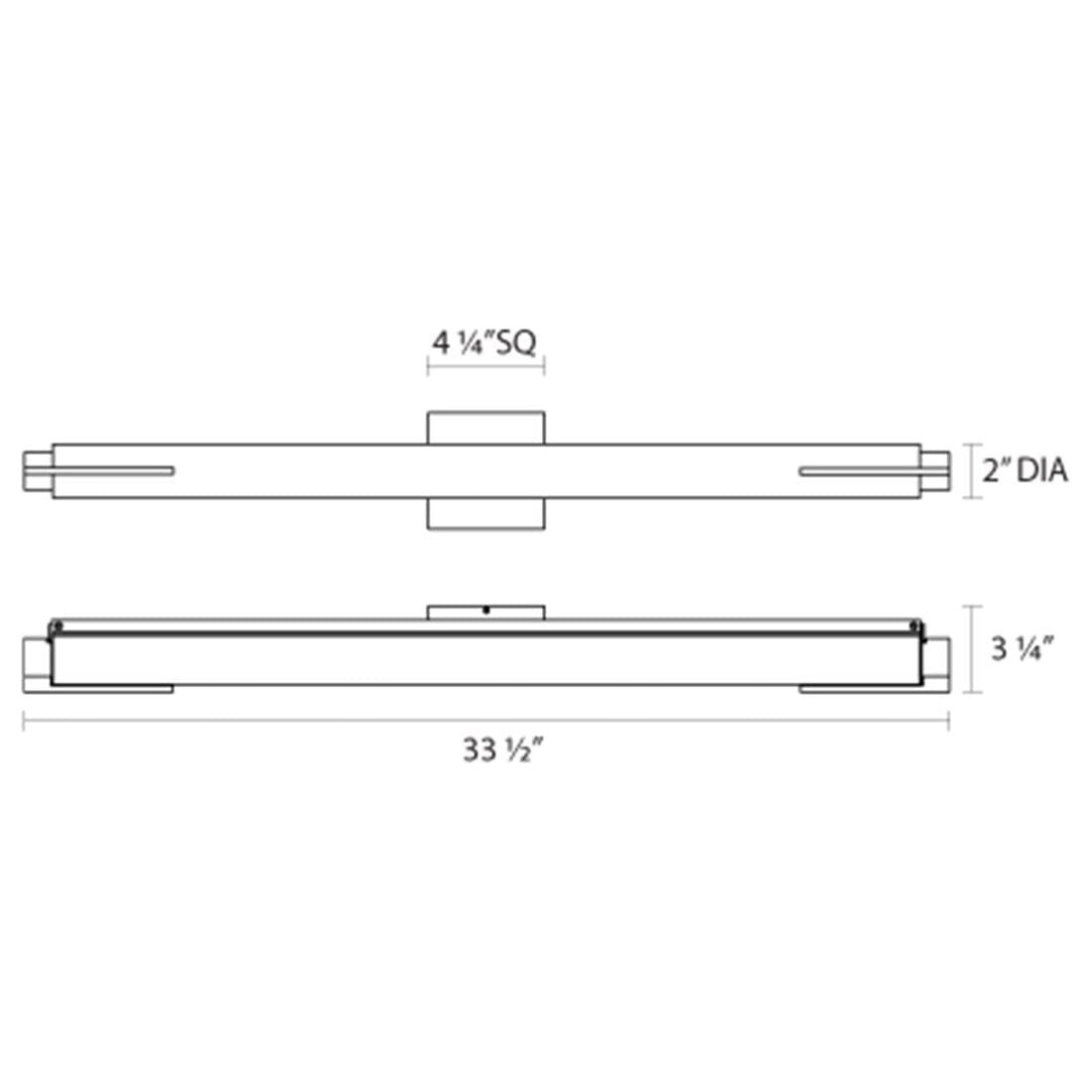 Tubo Slim LED 32" LED Bath Bar with Spine Trim