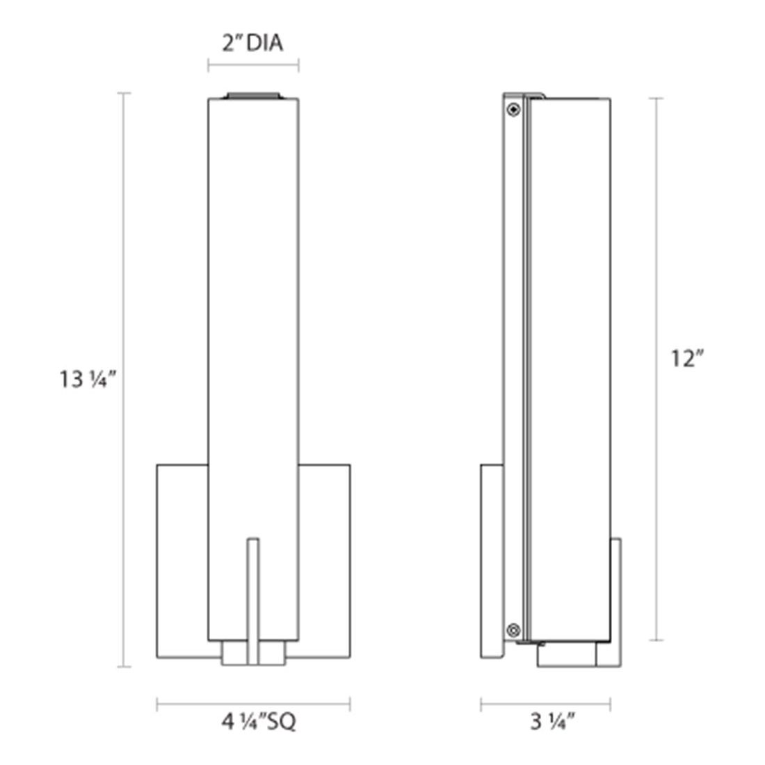 Tubo Slim LED 12" LED Sconce with Spine Trim