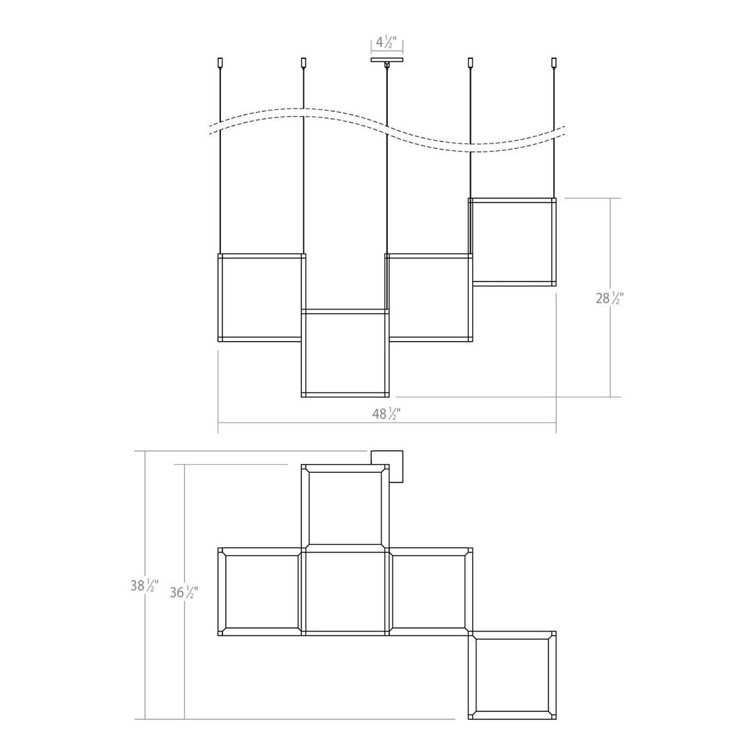 Cubix 4-Light LED Pendant