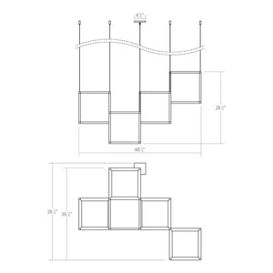 Cubix 4-Light LED Pendant