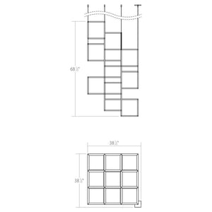 Cubix 9-Light Vertical LED Pendant