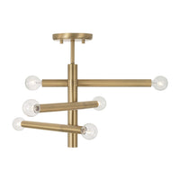 Zane 6-Light Semi Flush Mount