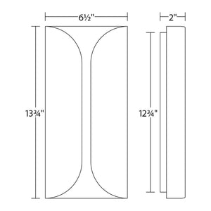 Folds Tall LED Sconce