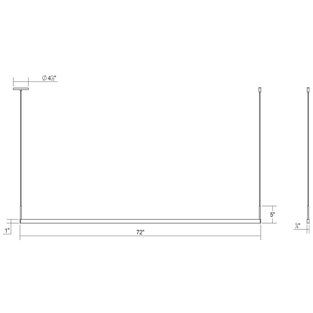 Thin-Line 6' One-Sided LED Pendant