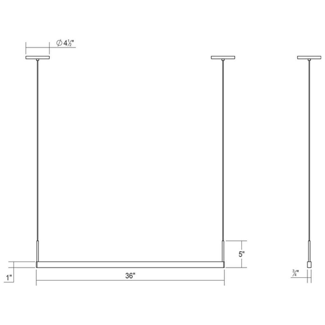 Thin-Line 3' Two-Sided LED Pendant (with 20' Cords)