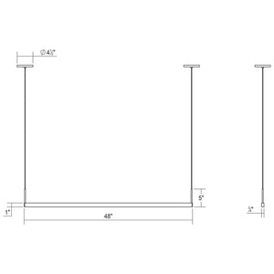 Thin-Line 4' Two-Sided LED Pendant (with 20' Cords)