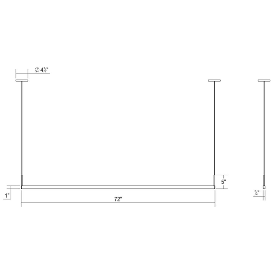 Thin-Line 6' Two-Sided LED Pendant (with 20' Cords)