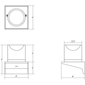 Votives LED Sconce (3H x 3D Glass)