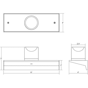 Votives 1' LED Wall Bar (3H x 3D Glass)