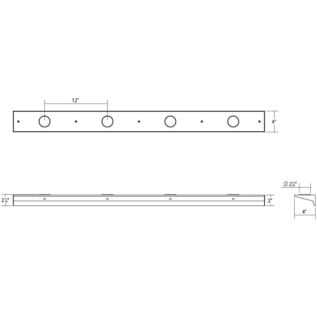 Votives 4' LED Wall Bar (0.25H x 2.25D Glass)