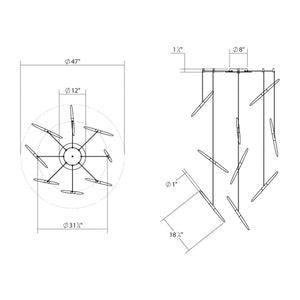 Ballet 9-Light Swag LED Chandelier