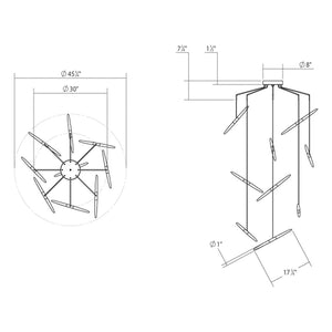 Ballet 9-Light Spreader LED Chandelier