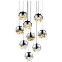 Grapes 9-Light Round Large LED Pendant