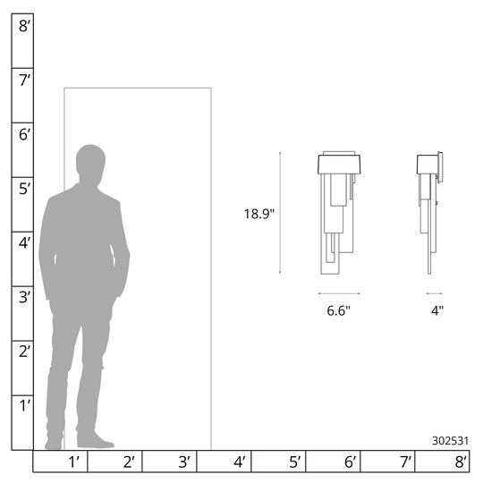 Rainfall LED Outdoor Sconce