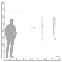 Edge Large LED Outdoor Sconce