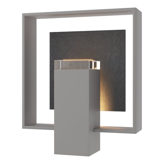 Shadow Box Medium Outdoor Sconce with Slate